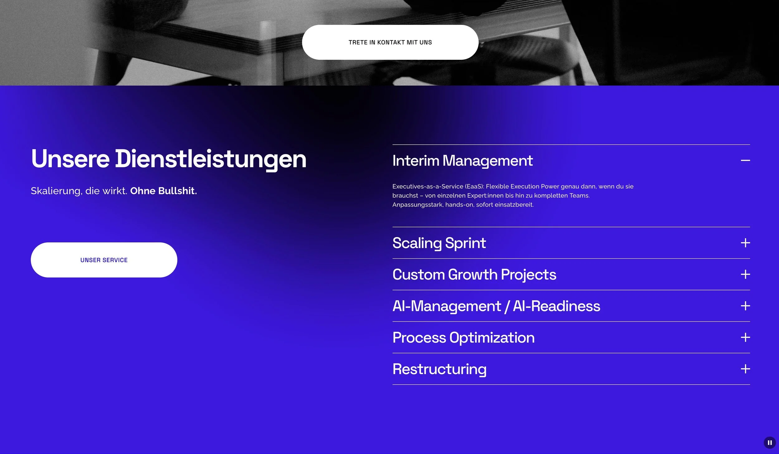 The Scaling Company Website Screenshot 1