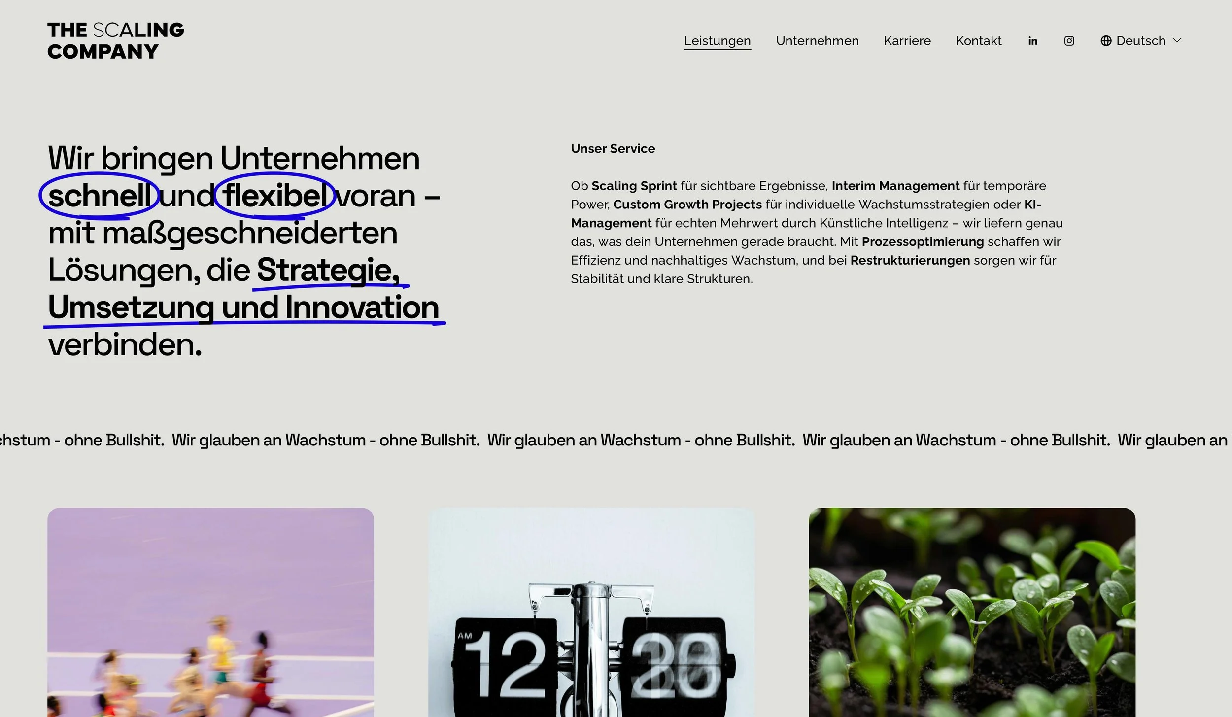 The Scaling Company Website Screenshot 2