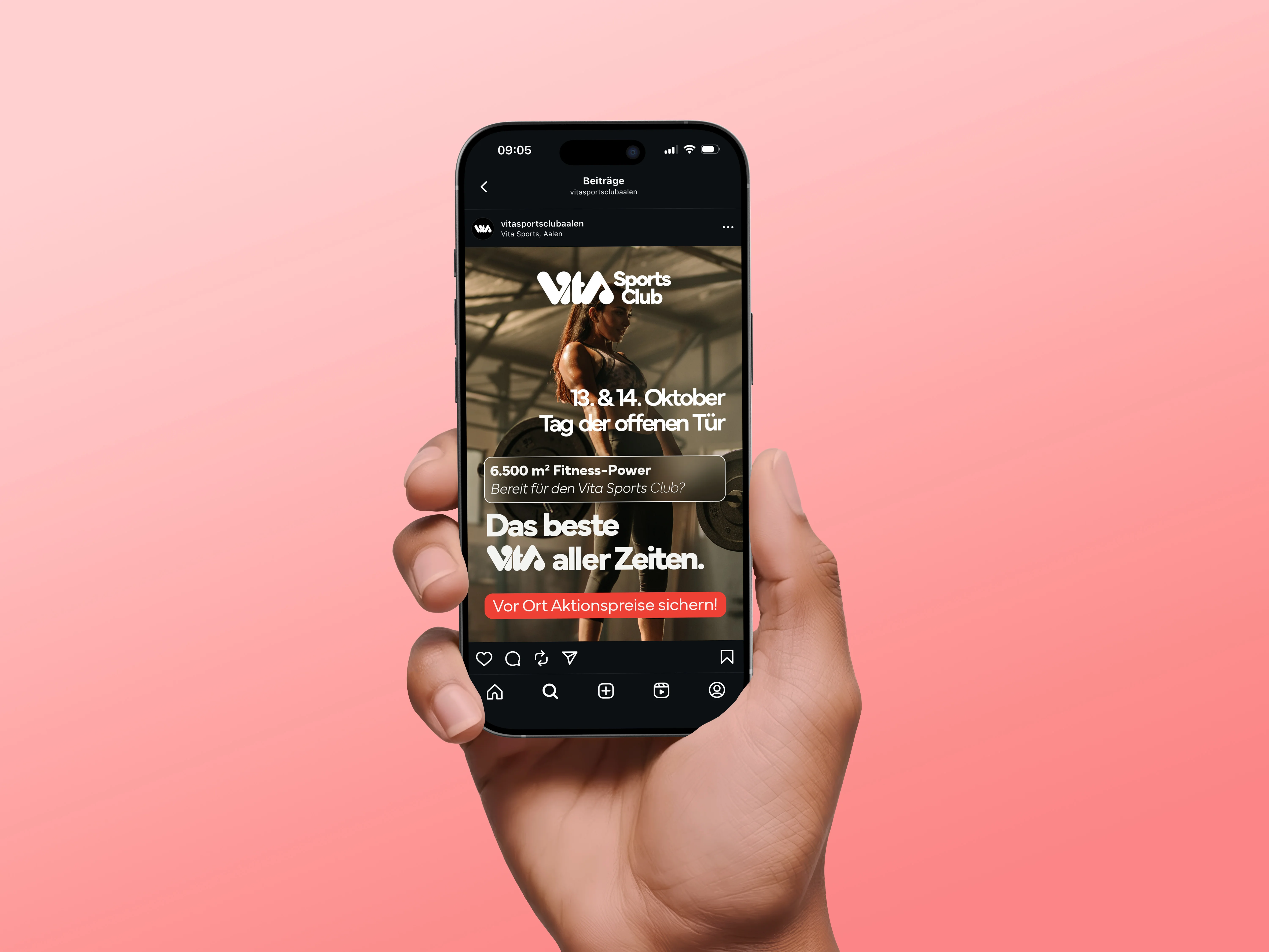 Vita Sports Club Instagram Werbeanzeige