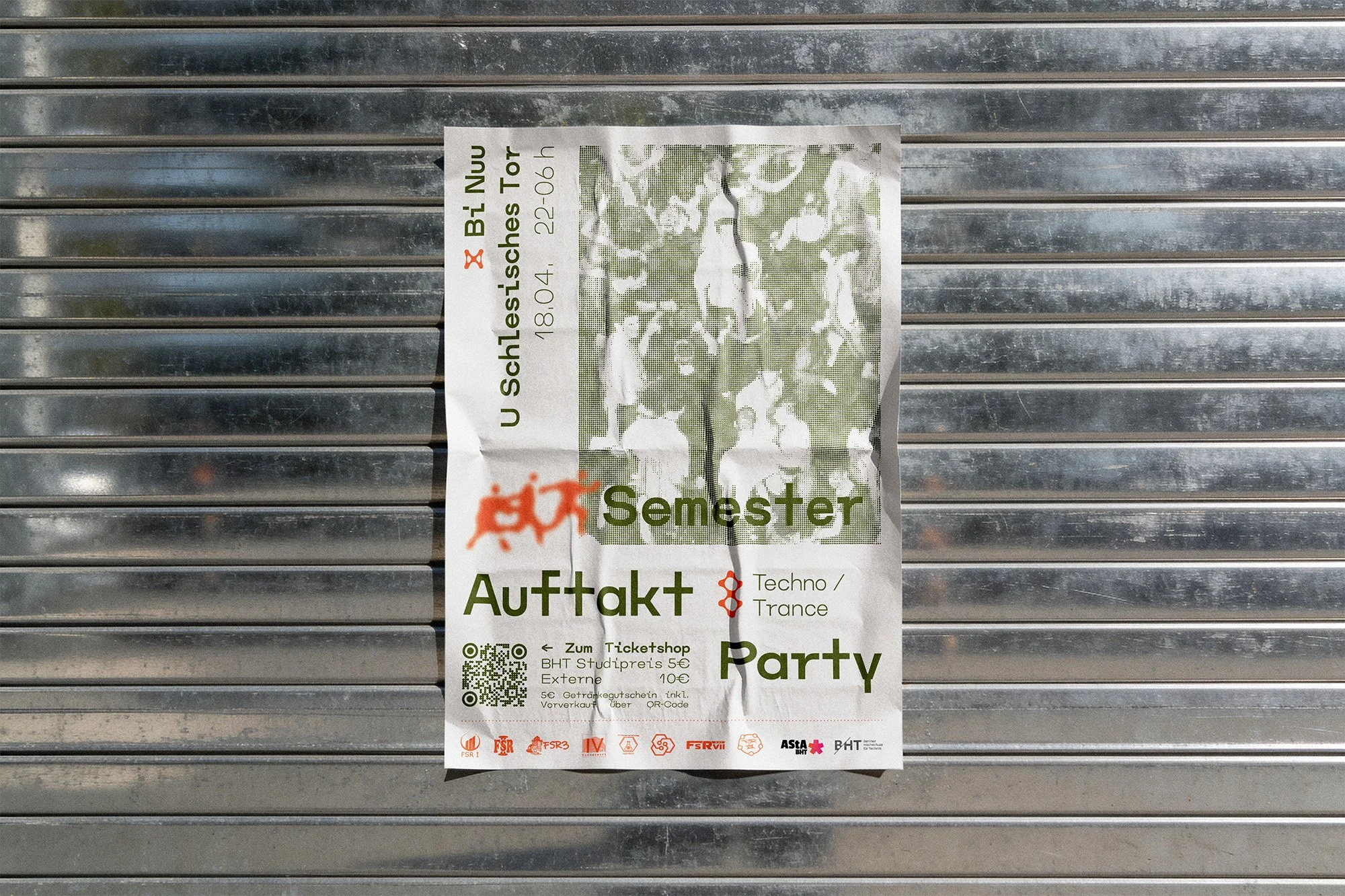 Visuelle Kampagne für AStA der Berliner Hochschule für Technik – Plakate und Flyer zur Semesterauftaktparty